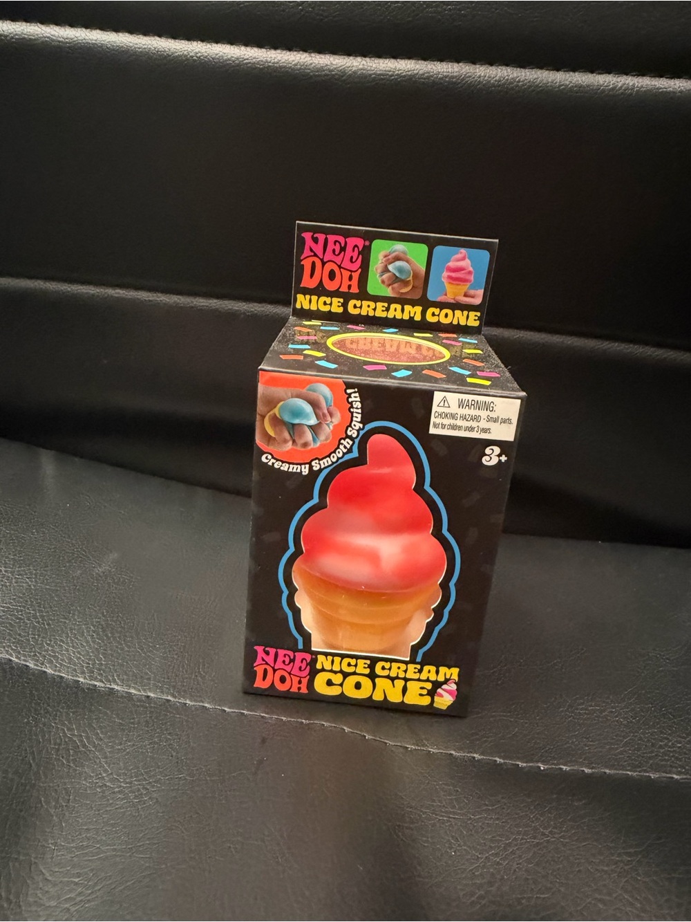 Schylling NeeDoh Original - Nice Cream Cone -Sensory Squeeze Fidget Toy - Orange